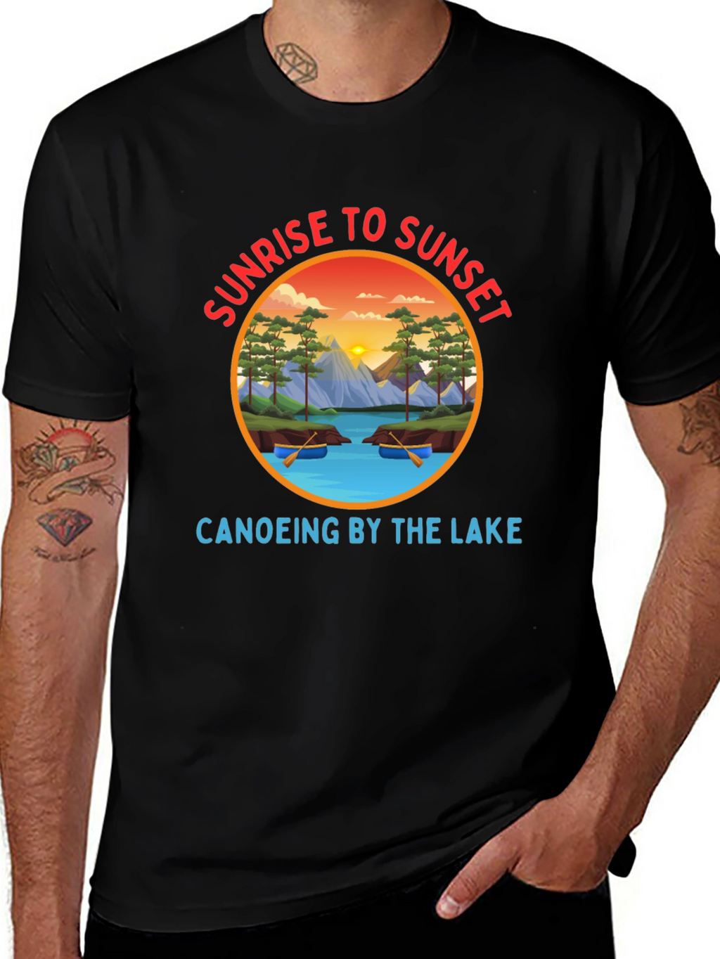 Sunrise to Sunset Canoeing T-Shirt