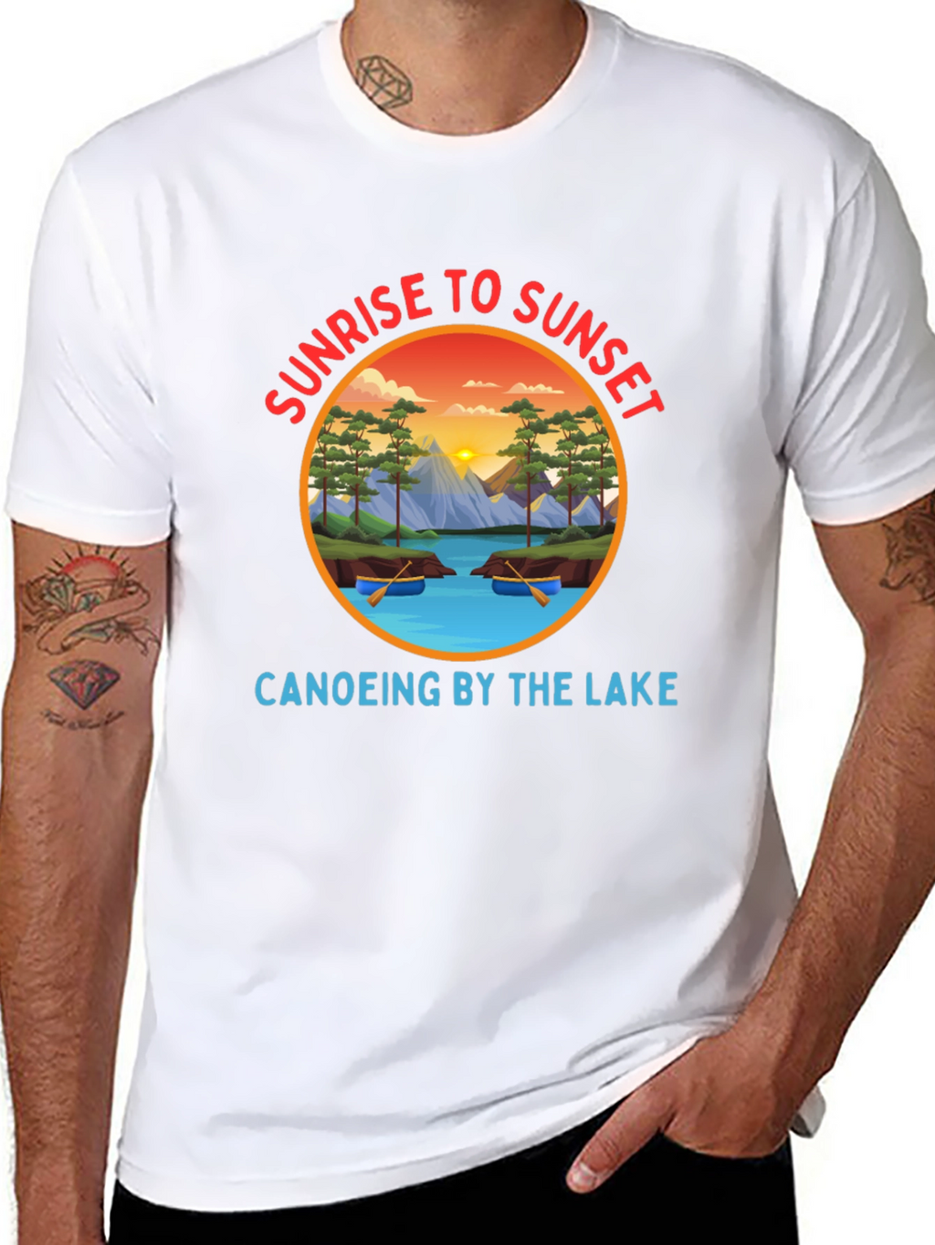 Sunrise to Sunset Canoeing T-Shirt
