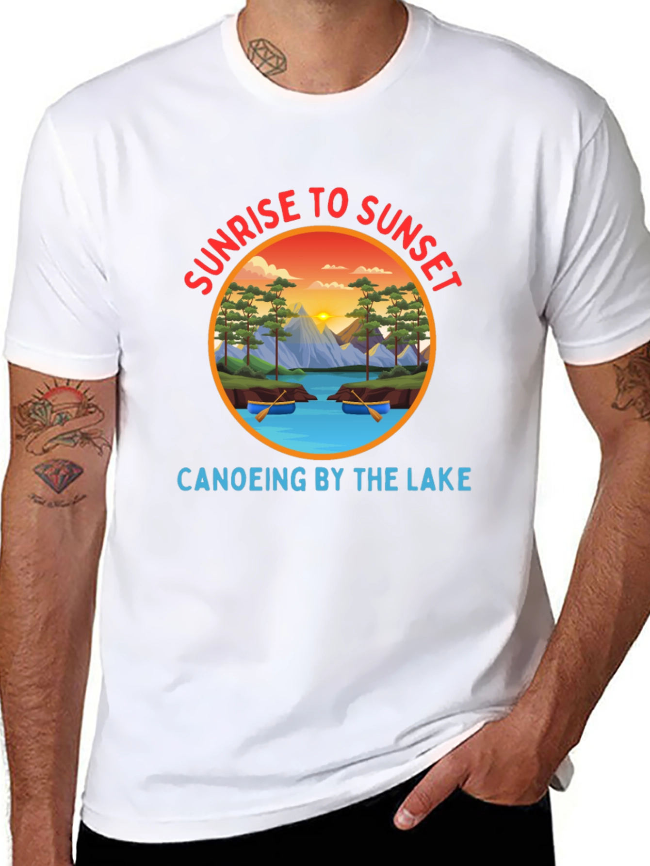 Sunrise to Sunset Canoeing T-Shirt