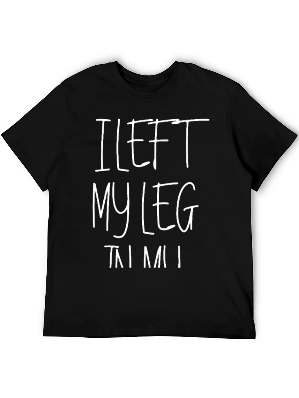 I Left My Leg in Miami Black T-Shirt