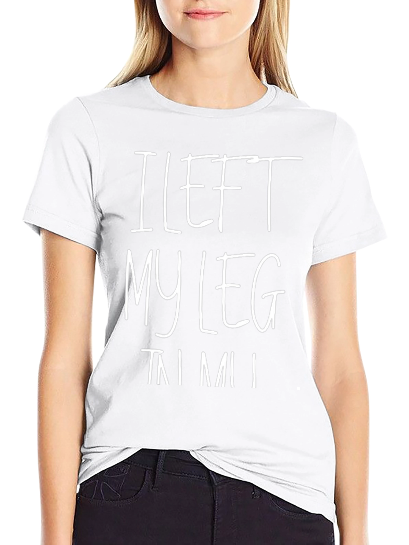 I Left My Leg in Miami Black T-Shirt
