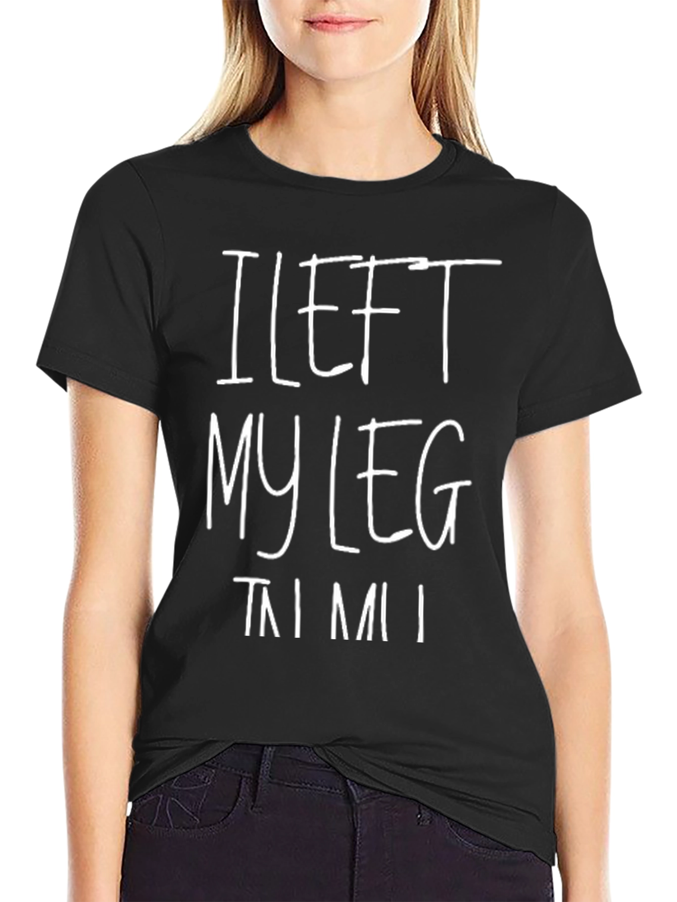 I Left My Leg in Miami Black T-Shirt