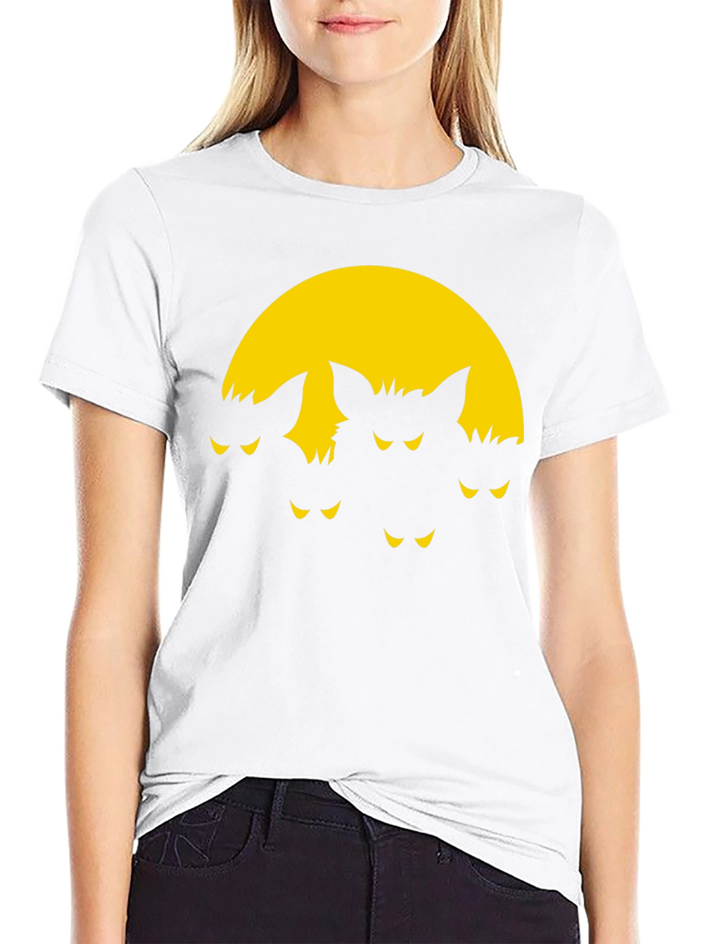 Spooky Bat Moon Graphic T-Shirt