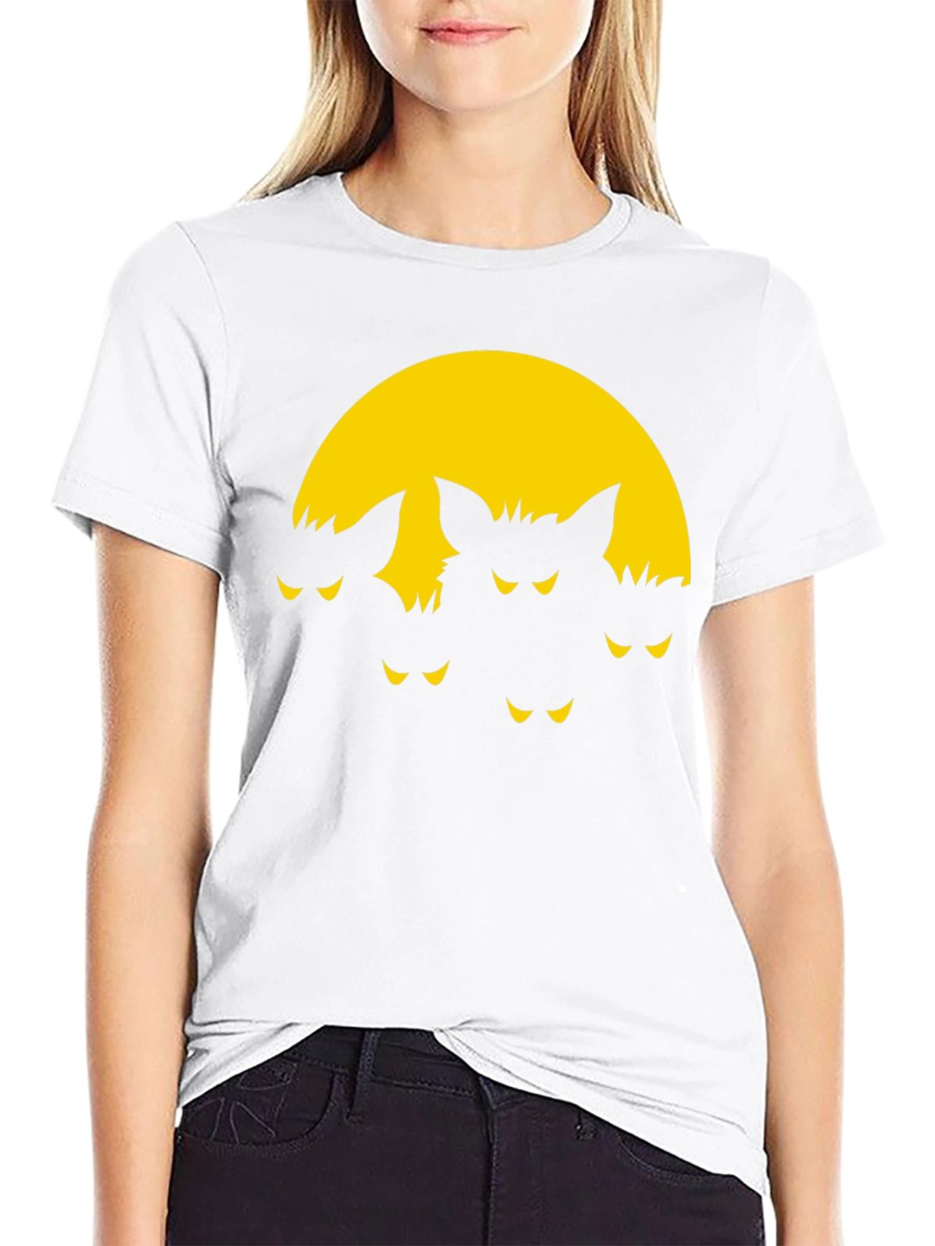 Spooky Bat Moon Graphic T-Shirt