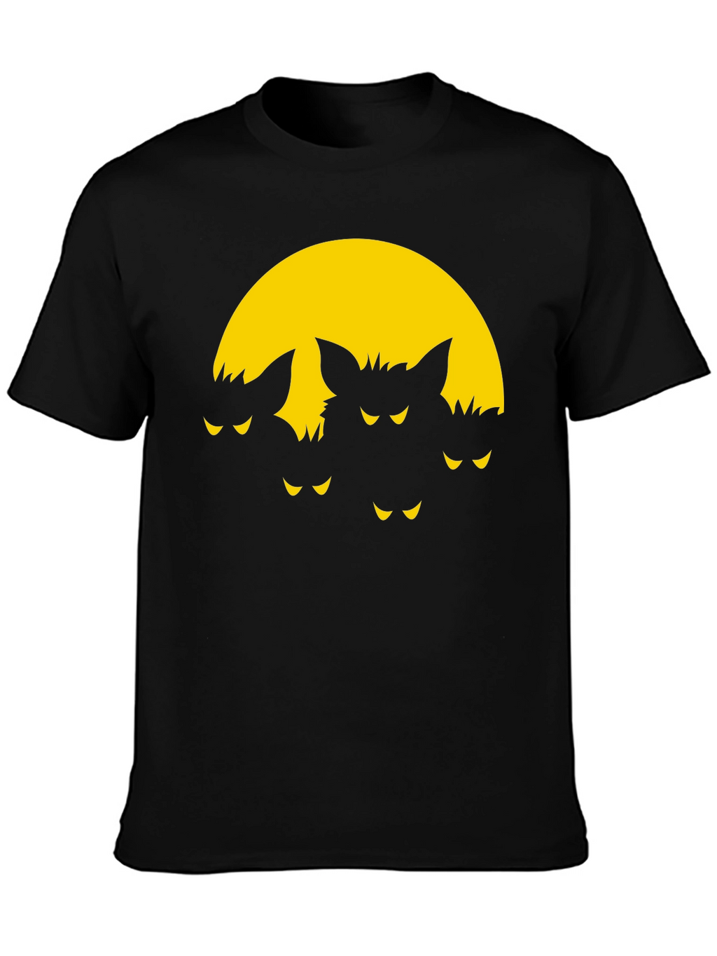 Spooky Bat Moon Graphic T-Shirt