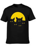 Spooky Bat Moon Graphic T-Shirt