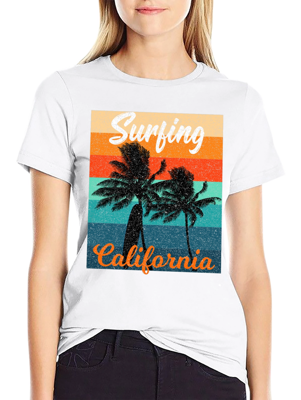 Retro Surfing California Graphic Tee