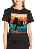 Retro Surfing California Graphic Tee