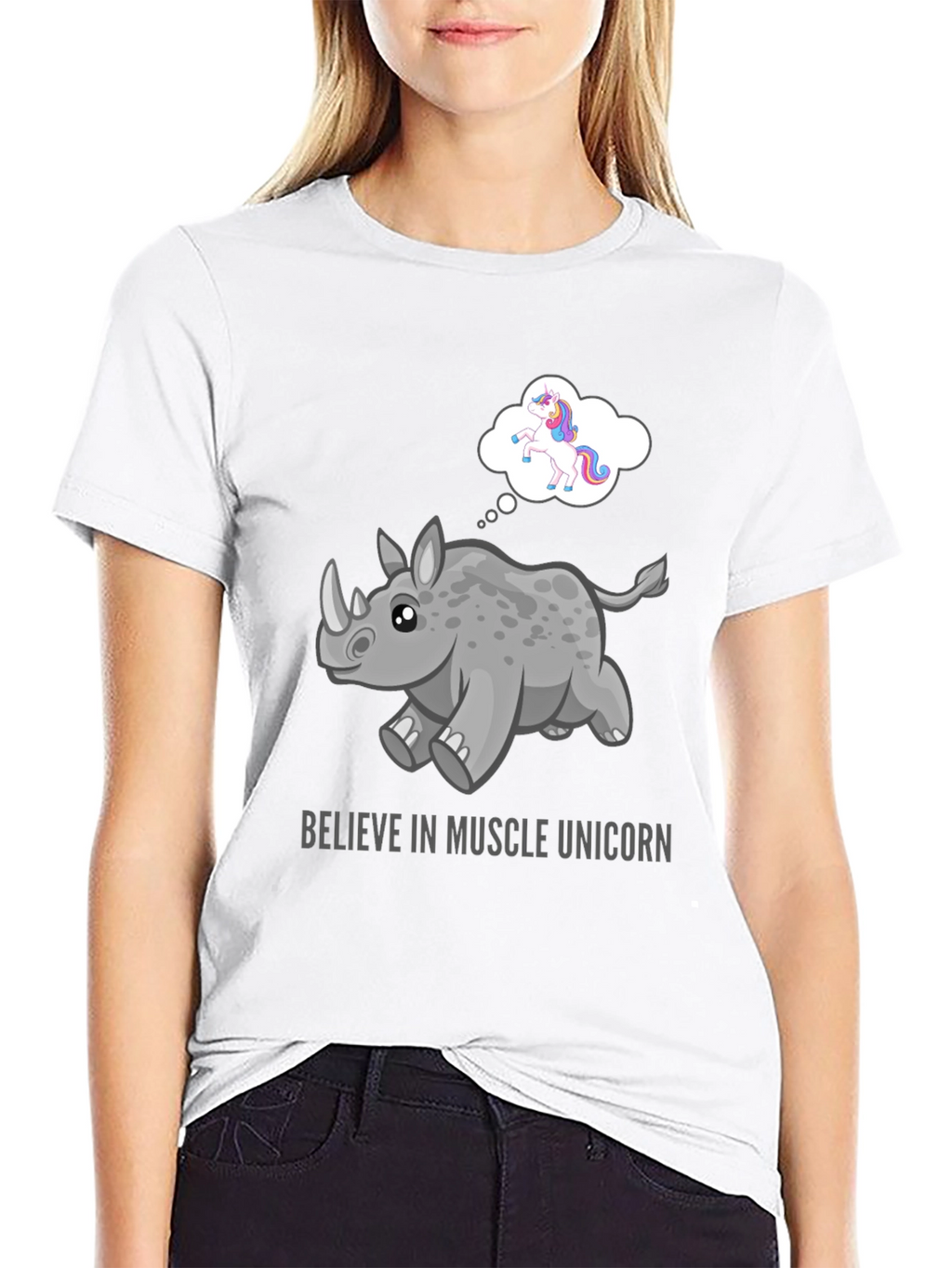 Muscle Unicorn Graphic Tee - Black
