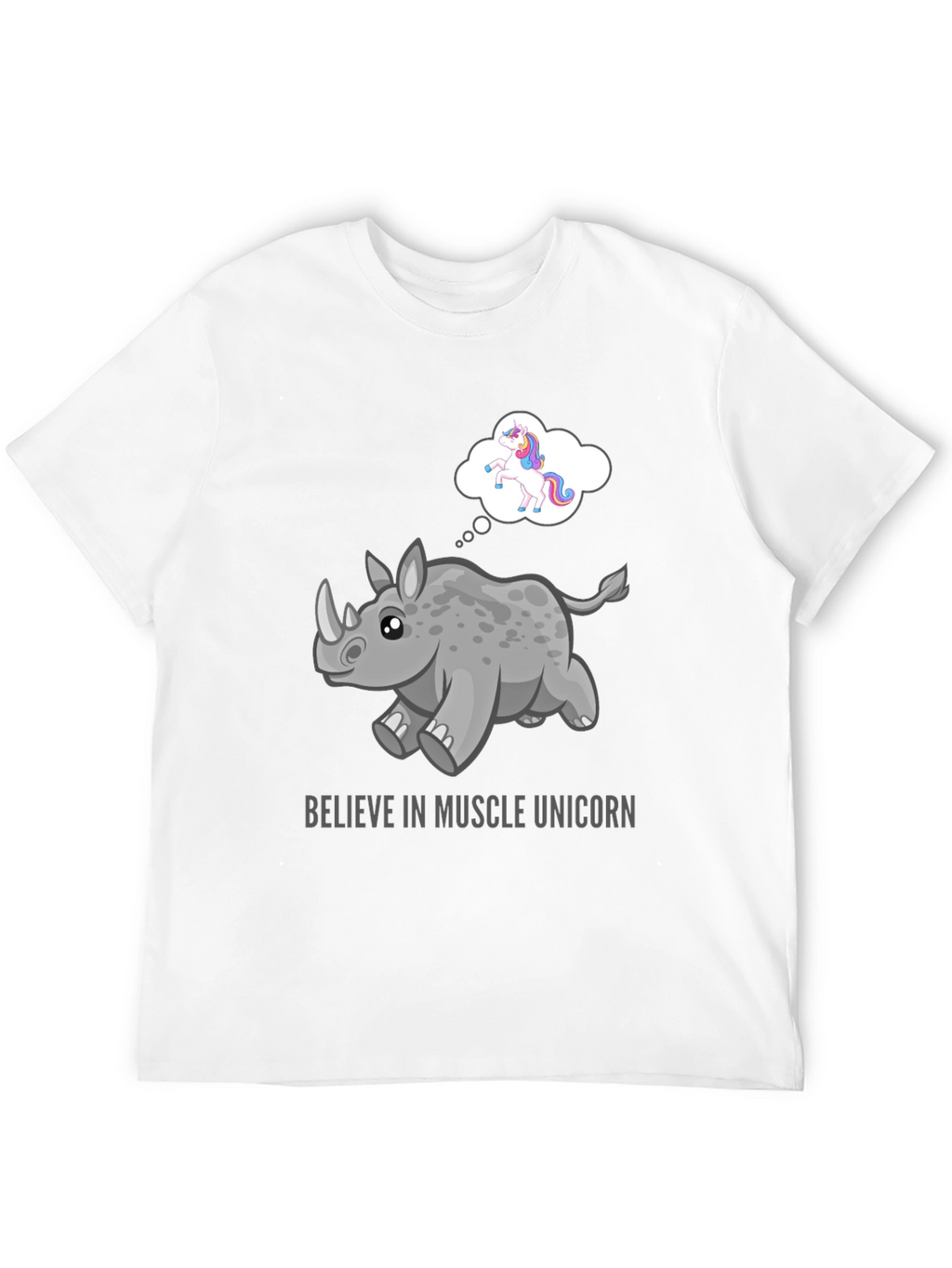 Muscle Unicorn Graphic Tee - Black