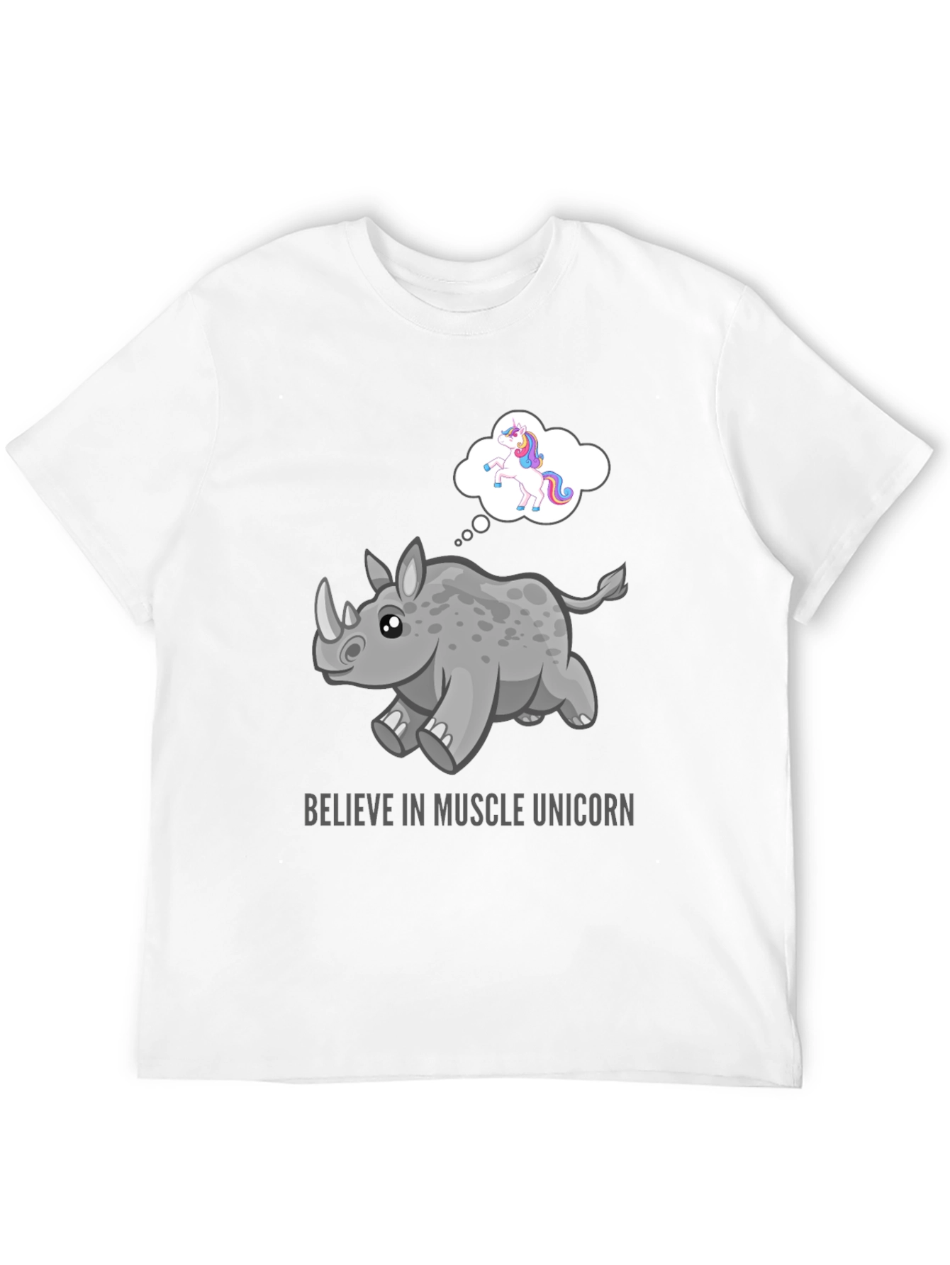 Muscle Unicorn Graphic Tee - Black