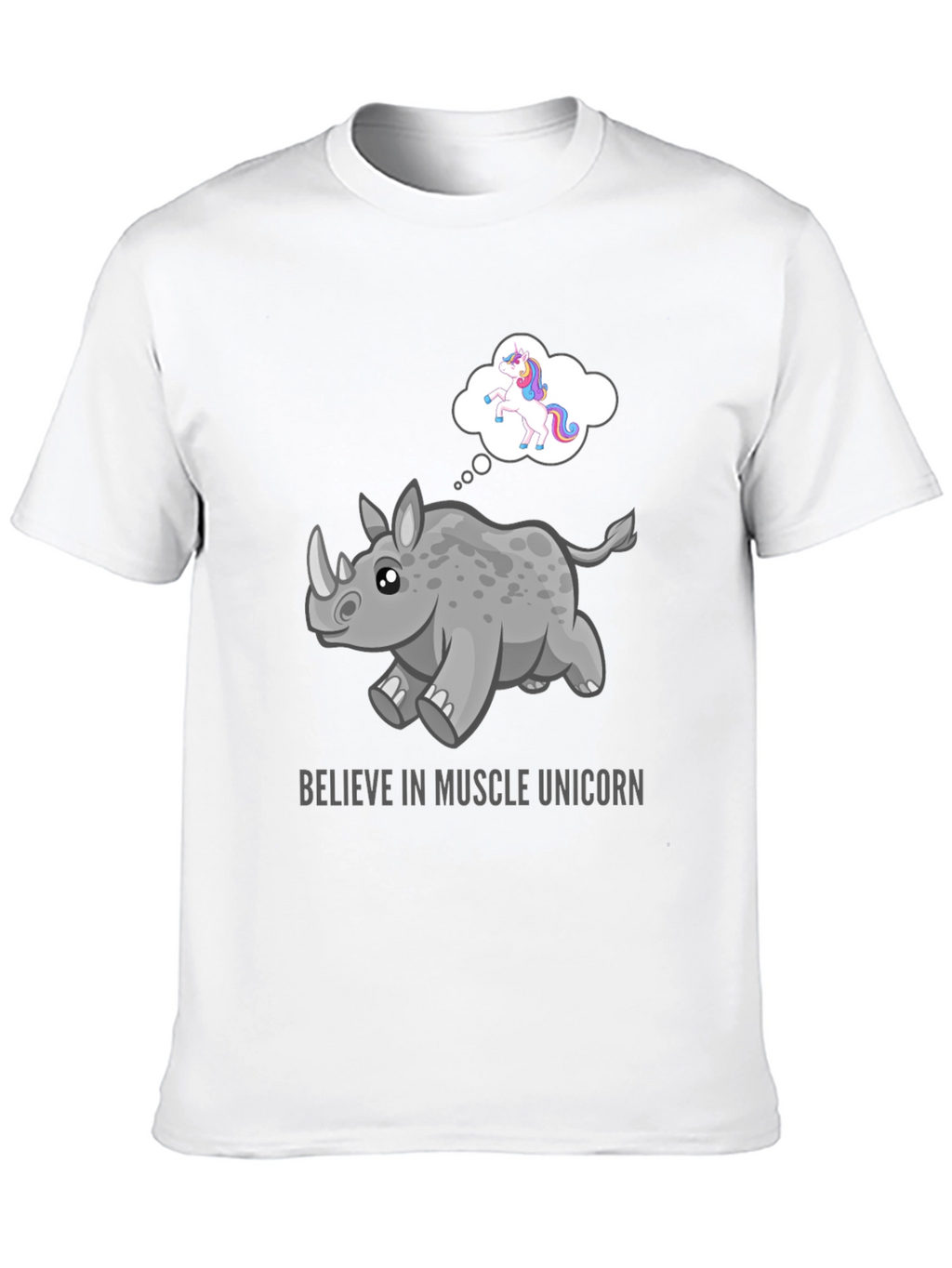 Muscle Unicorn Graphic Tee - Black