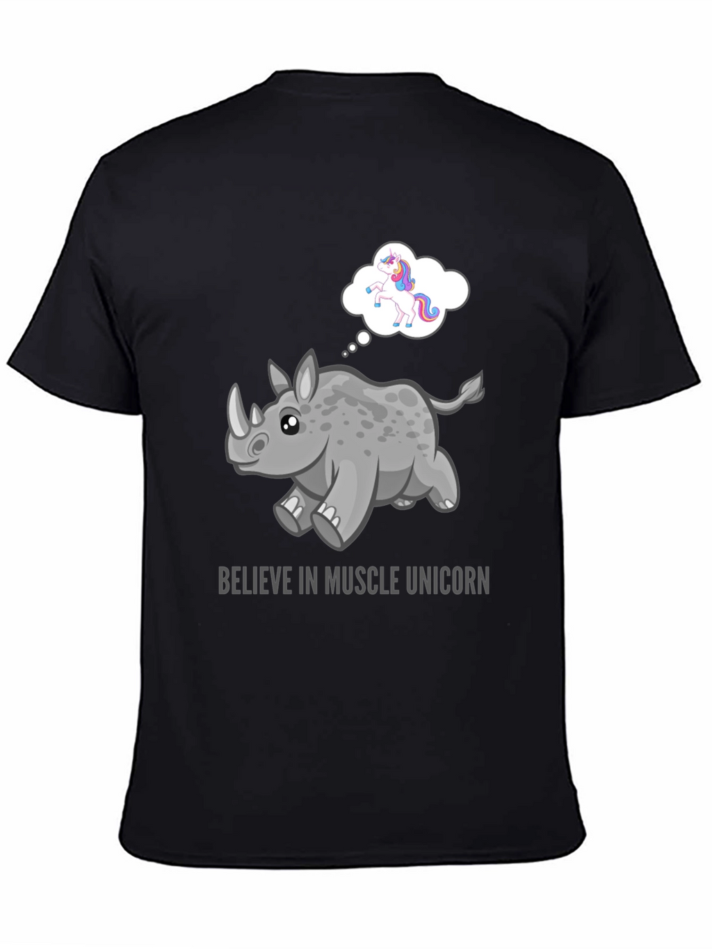Muscle Unicorn Graphic Tee - Black