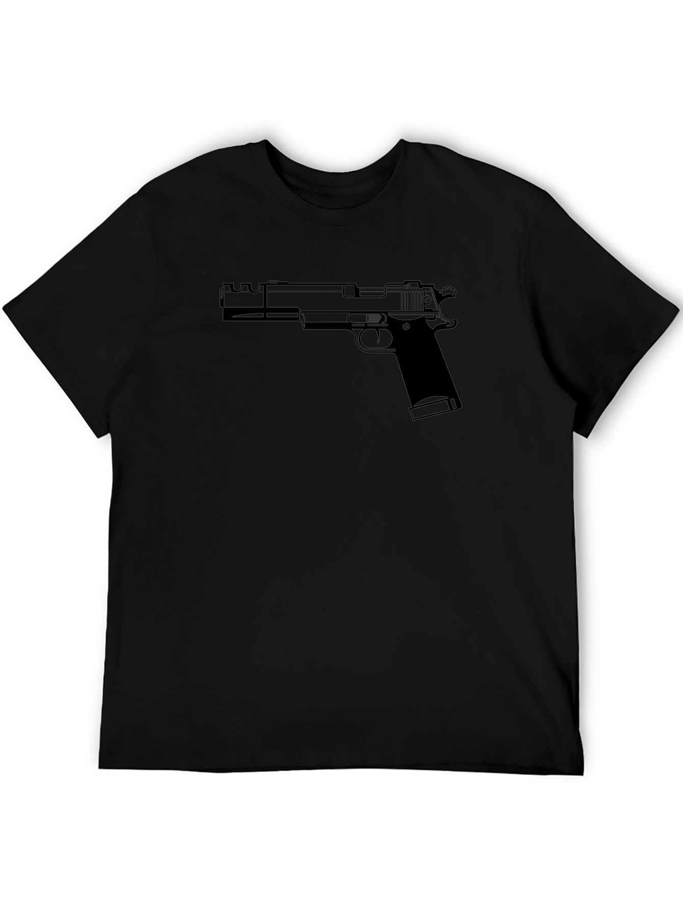 Gun Graphic Tee - Edgy Style