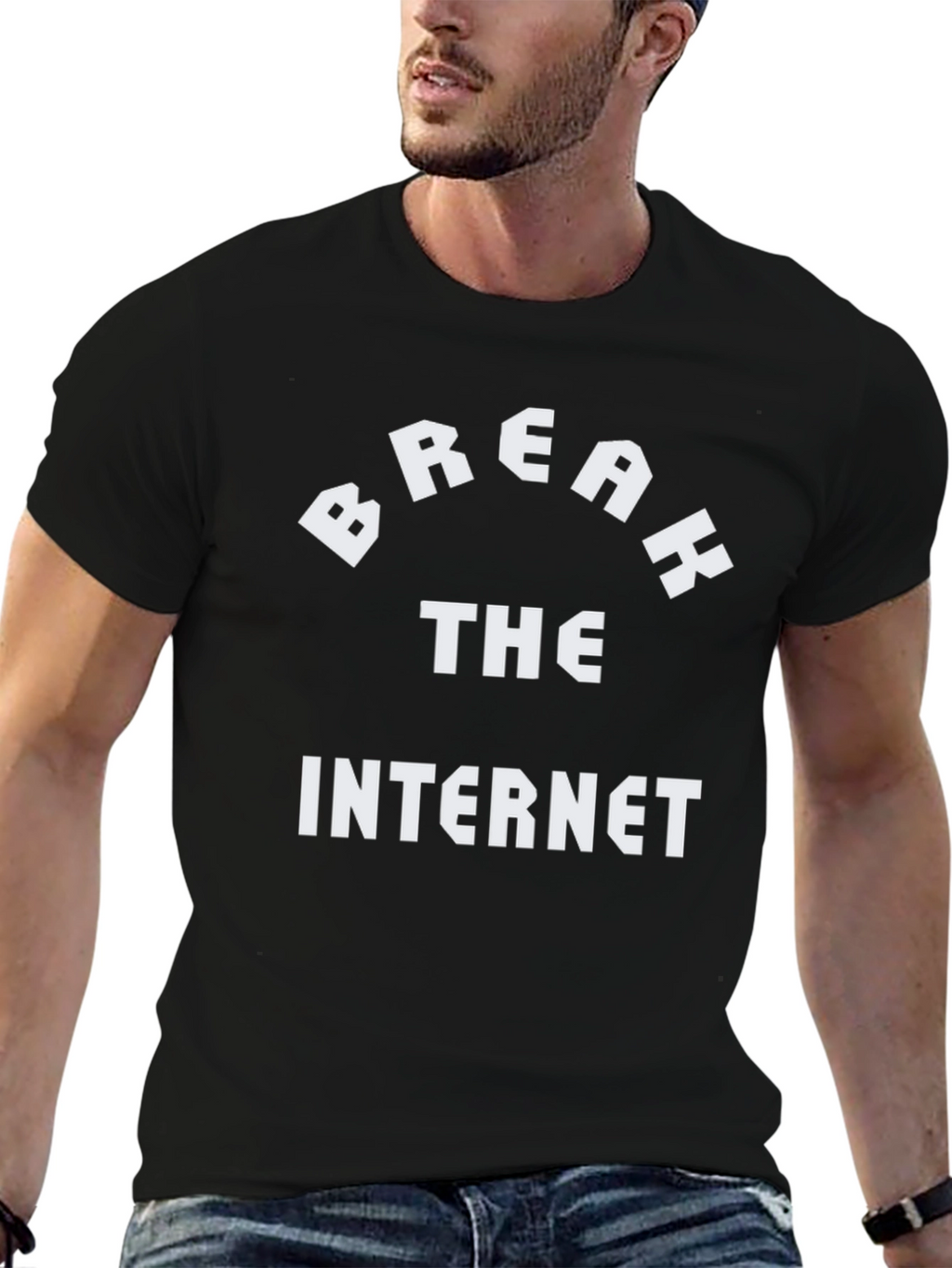 Break The Internet Black Tee - Viral Graphic T-Shirt