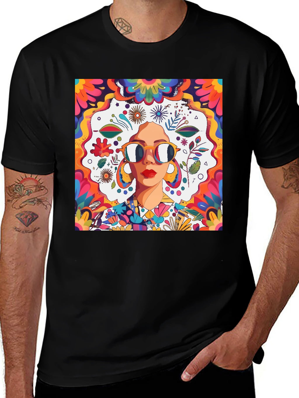 Groovy Retro Art T-Shirt 70s Style Graphic Tee