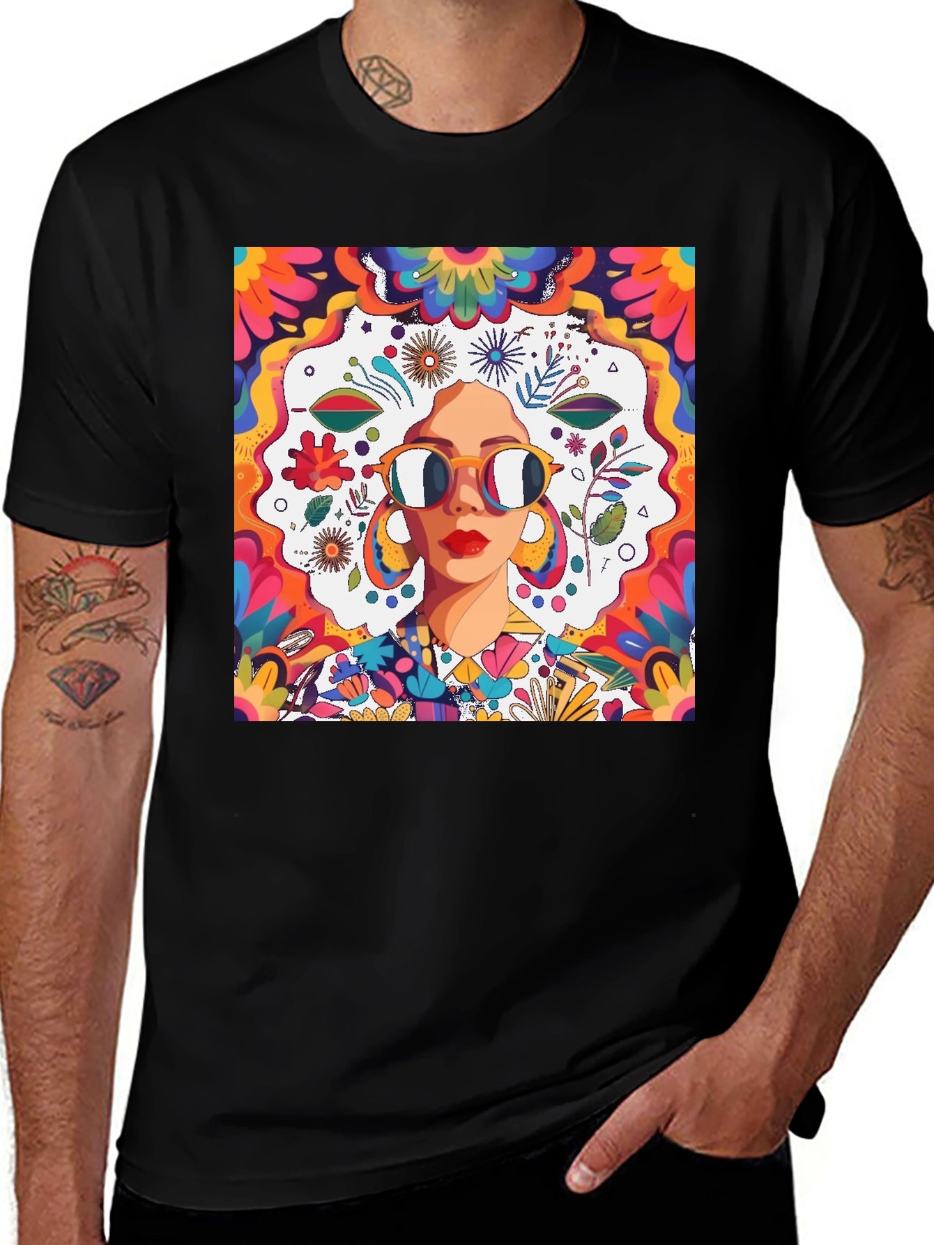 Groovy Retro Art T-Shirt 70s Style Graphic Tee