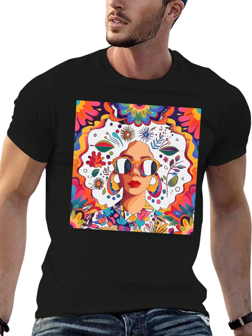 Groovy Retro Art T-Shirt 70s Style Graphic Tee