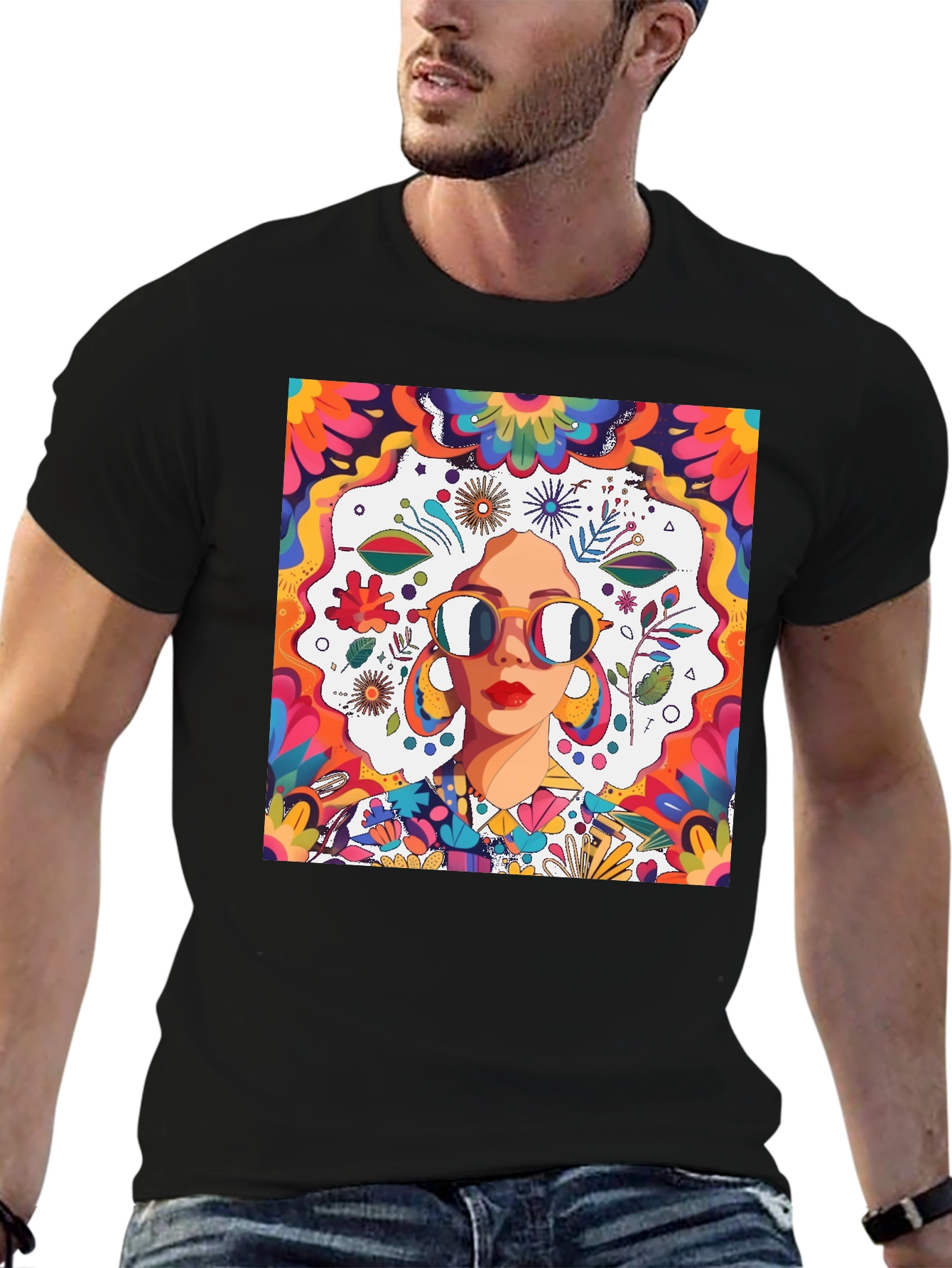 Groovy Retro Art T-Shirt 70s Style Graphic Tee
