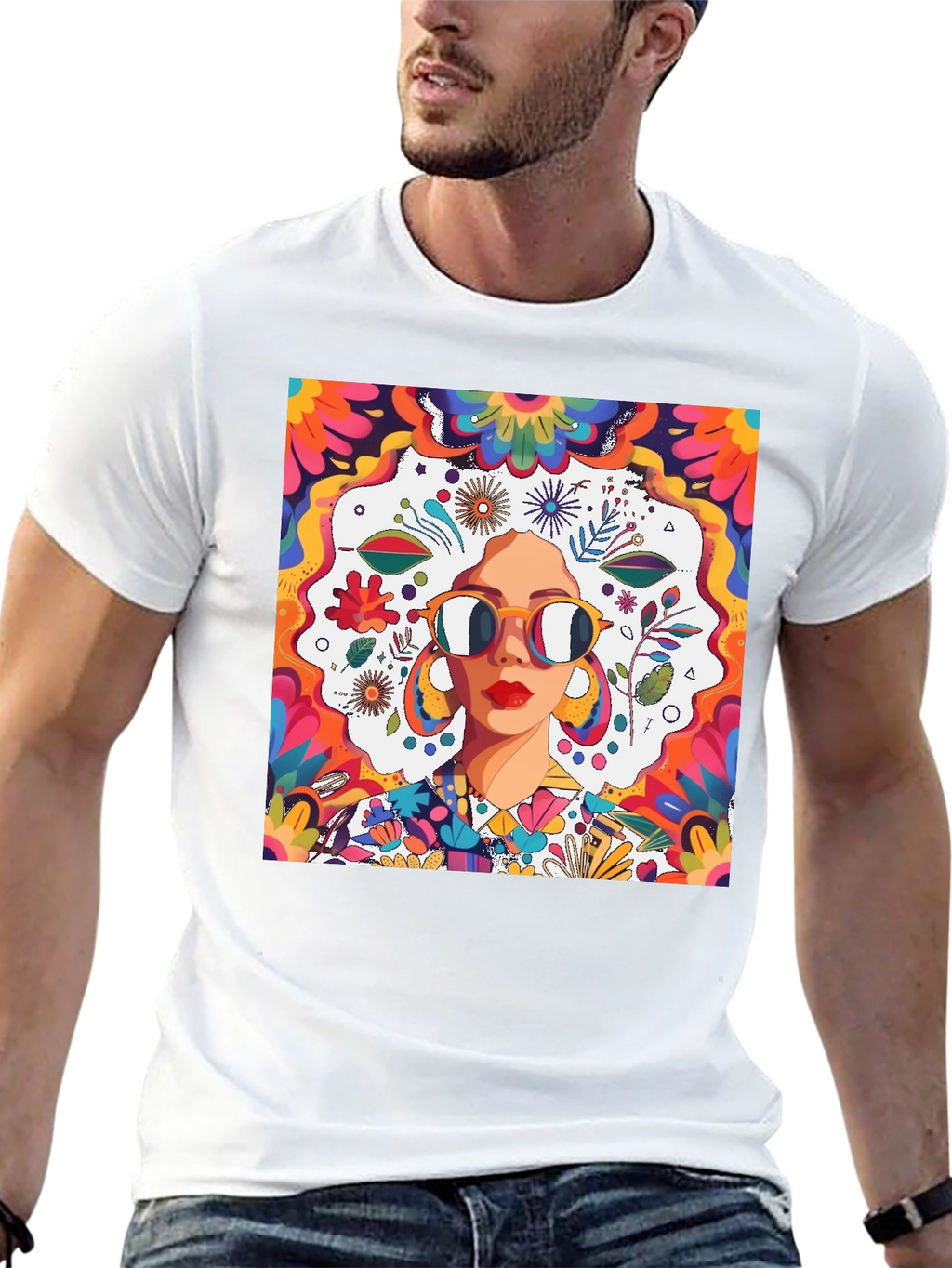 Groovy Retro Art T-Shirt 70s Style Graphic Tee