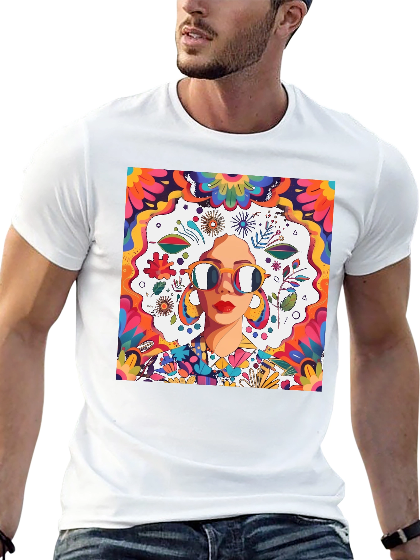 Groovy Retro Art T-Shirt 70s Style Graphic Tee
