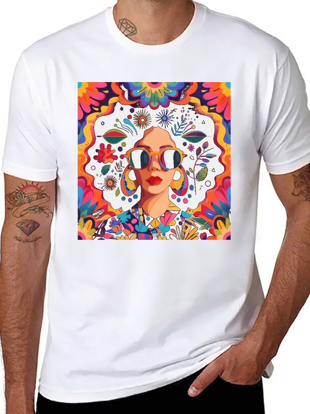 Groovy Retro Art T-Shirt 70s Style Graphic Tee