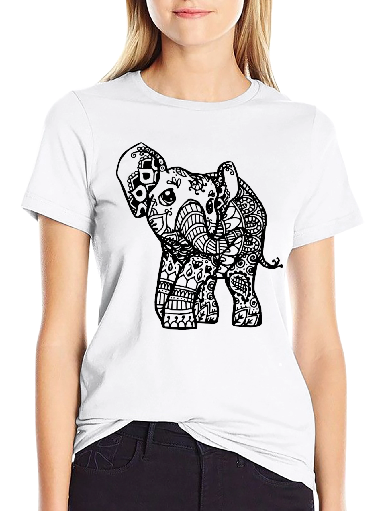 Elephant Graphic Tee - Unique Art Design
