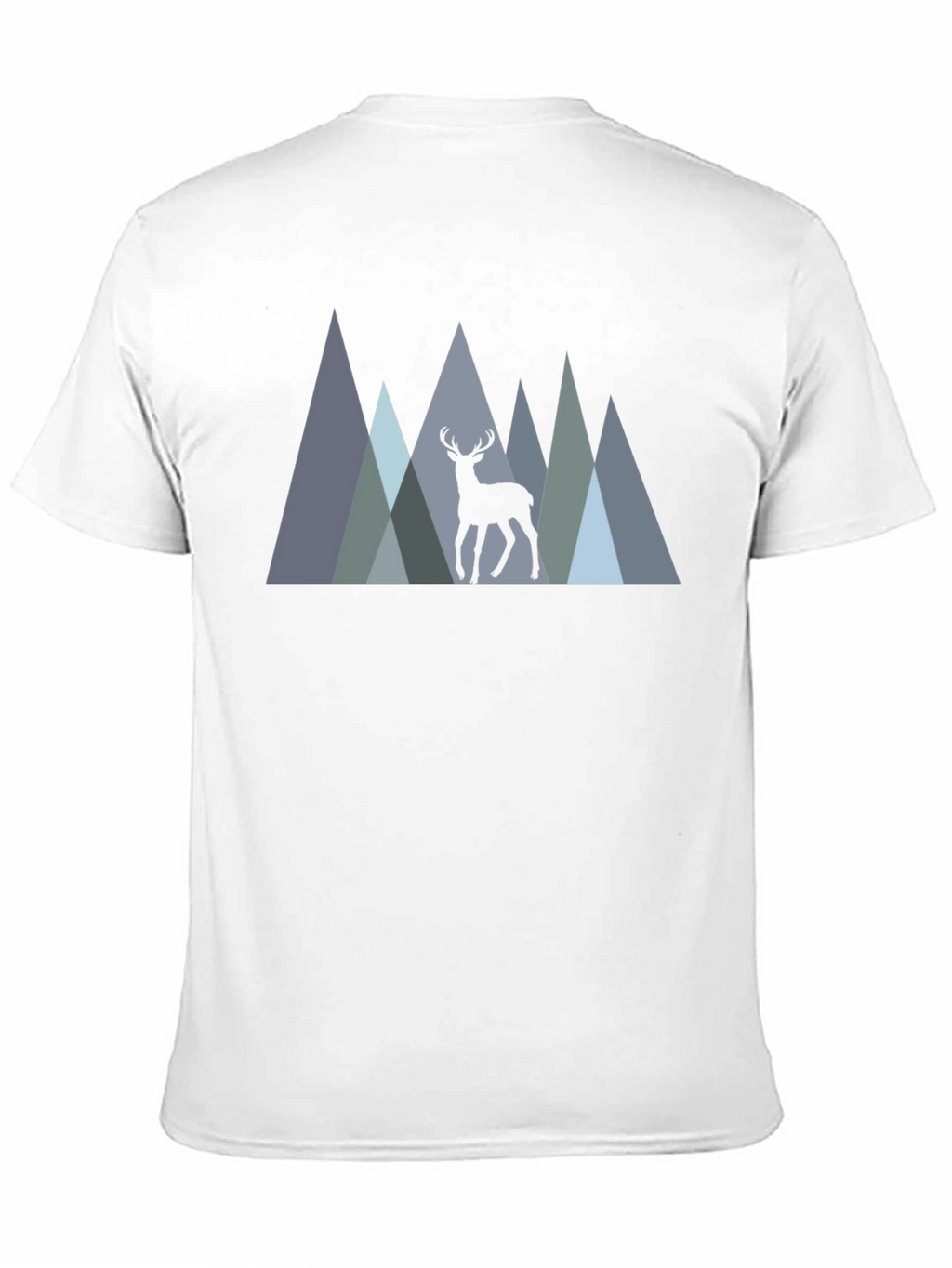 Mens Black T-Shirt Deer Mountain Graphic Tee
