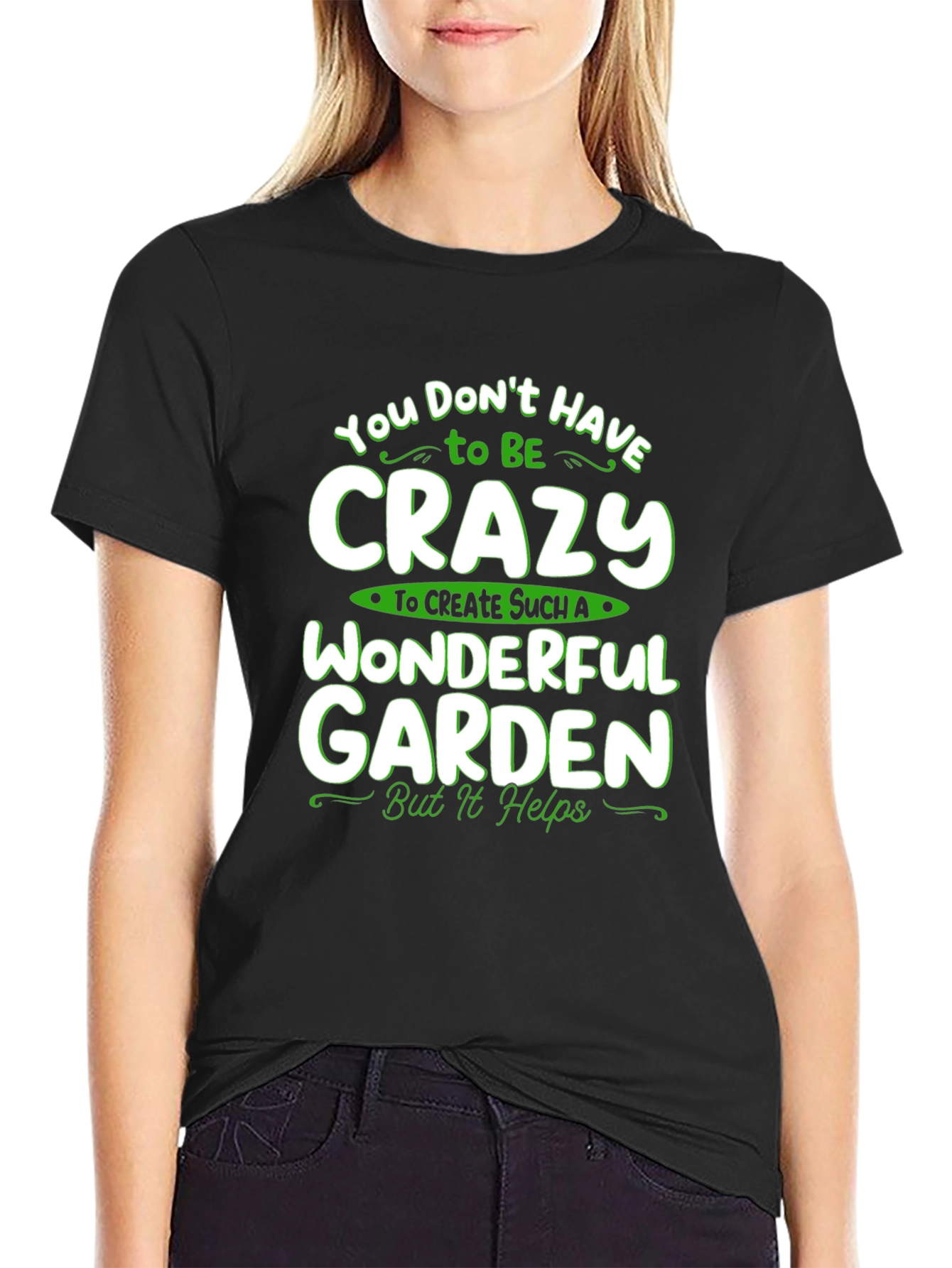 Crazy Wonderful Garden T-Shirt - Black