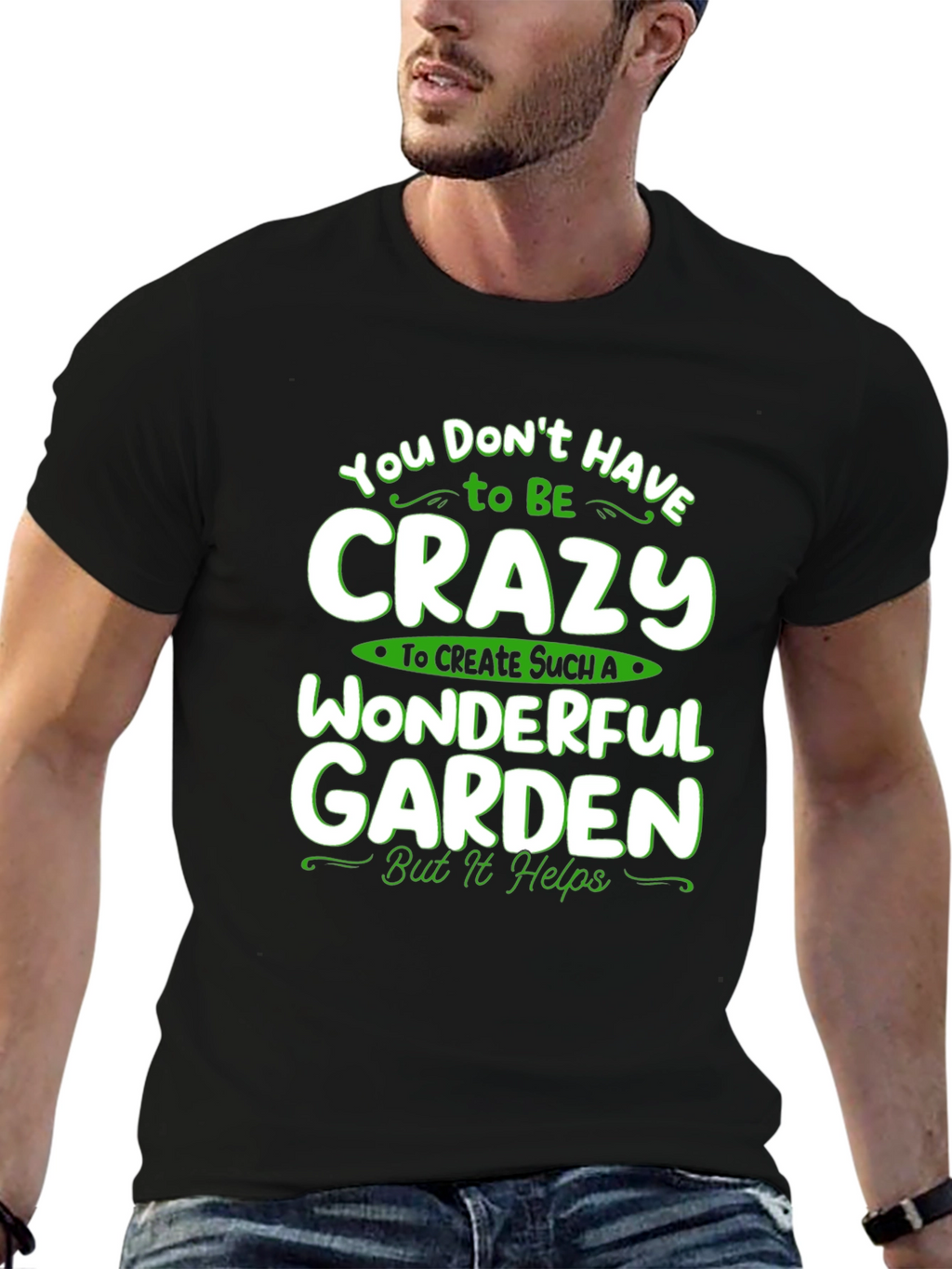 Crazy Wonderful Garden T-Shirt - Black