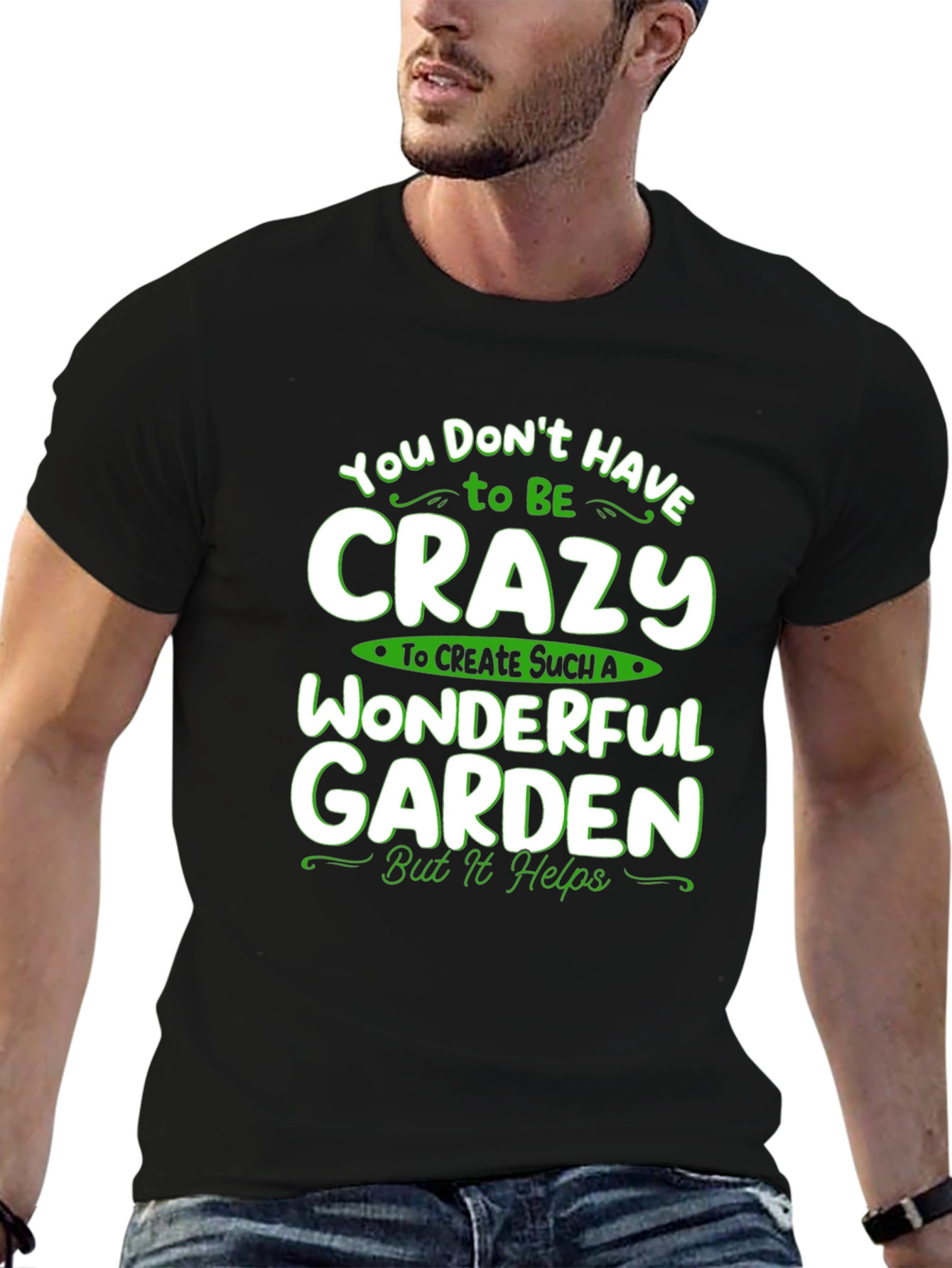 Crazy Wonderful Garden T-Shirt - Black