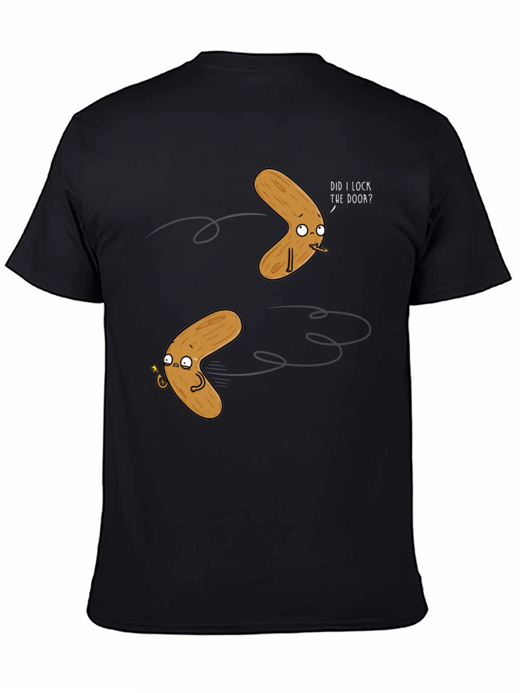 Humorous Boomerang Graphic T-Shirt - Black