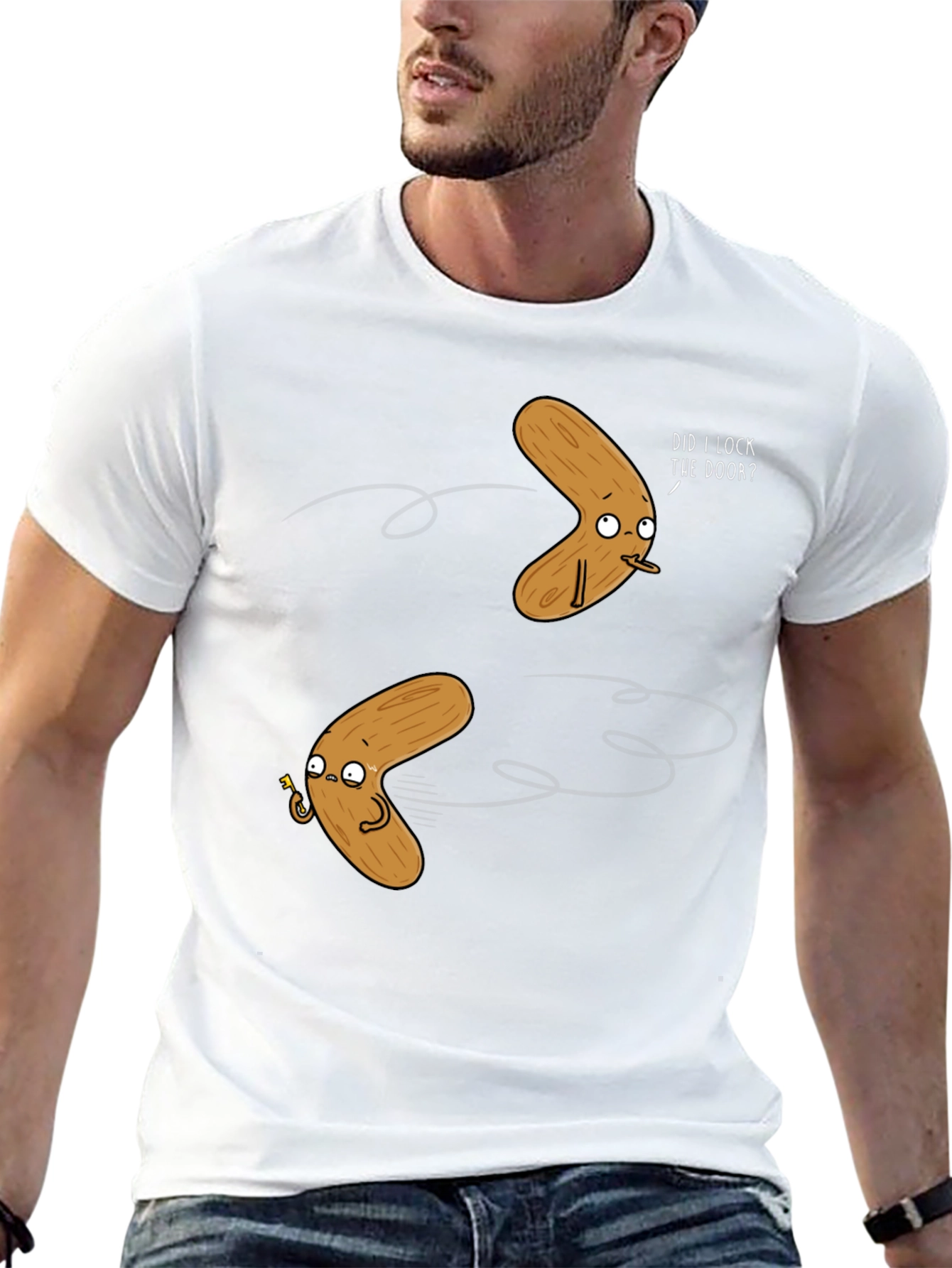Humorous Boomerang Graphic T-Shirt - Black