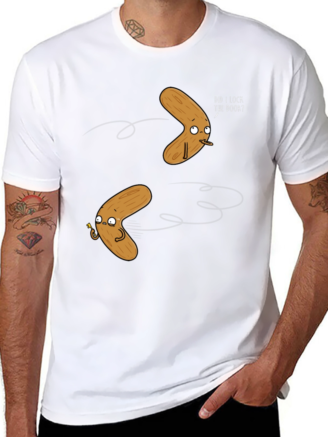 Humorous Boomerang Graphic T-Shirt - Black