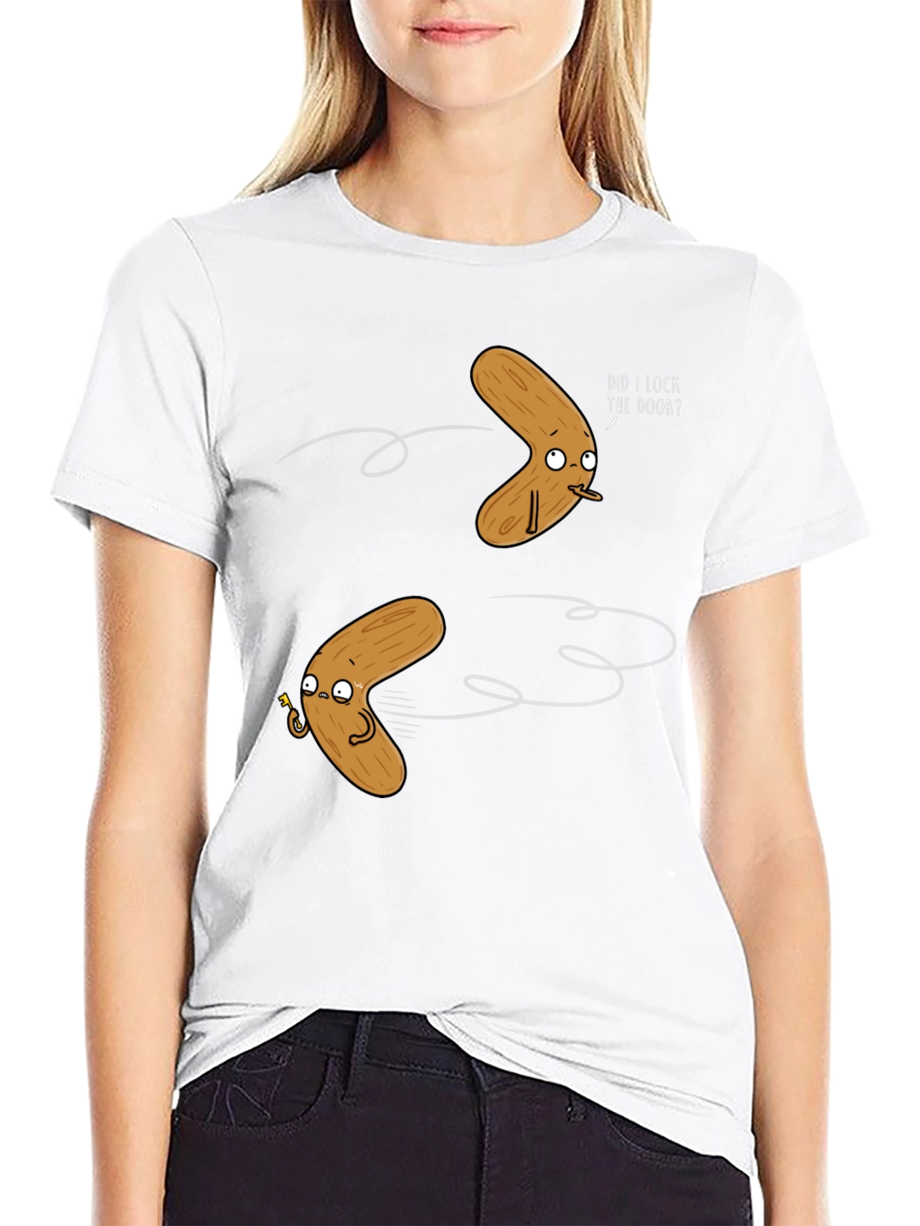 Humorous Boomerang Graphic T-Shirt - Black