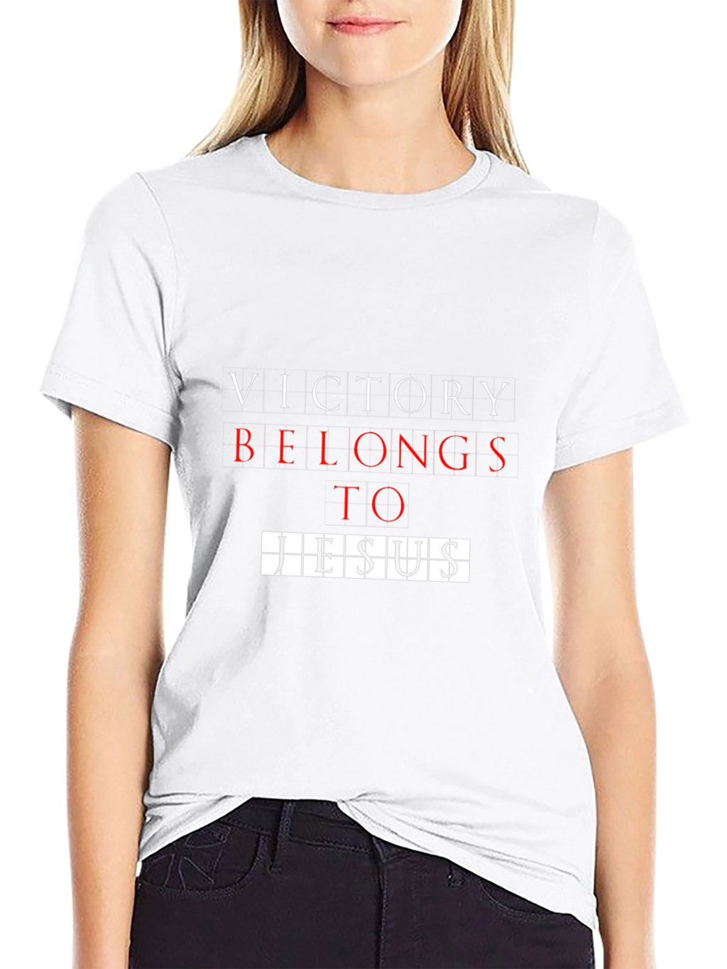 Victory Belongs to Jesus Black Graphic Tee