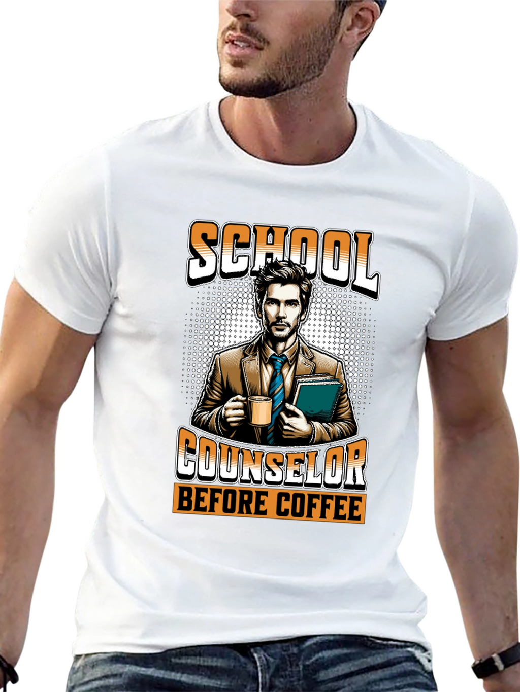 School Counselor Before Coffee Graphic Tee