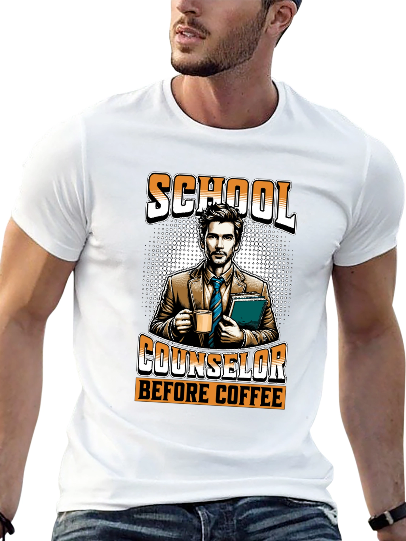 School Counselor Before Coffee Graphic Tee