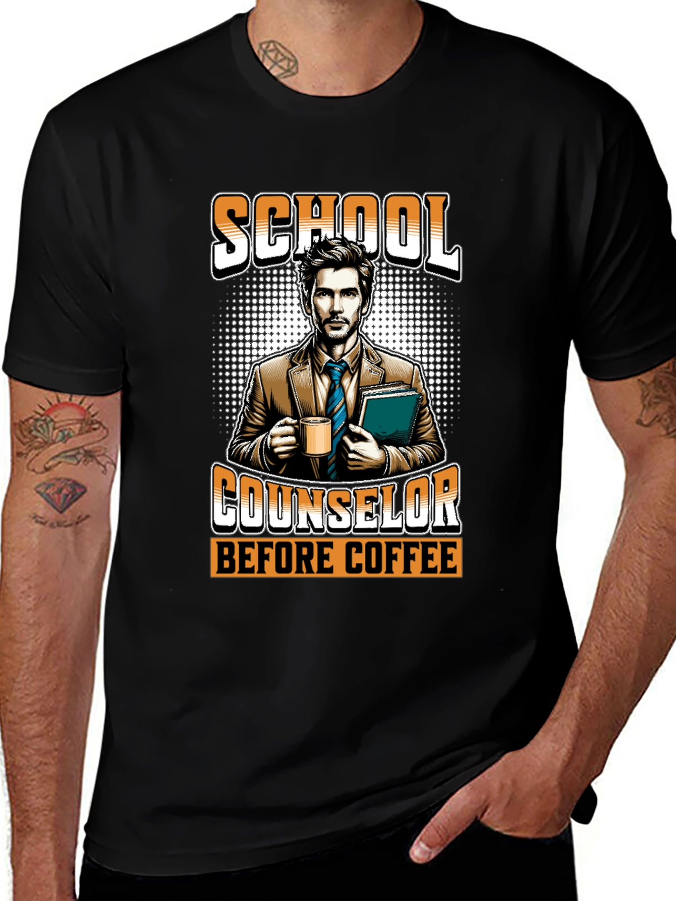 School Counselor Before Coffee Graphic Tee