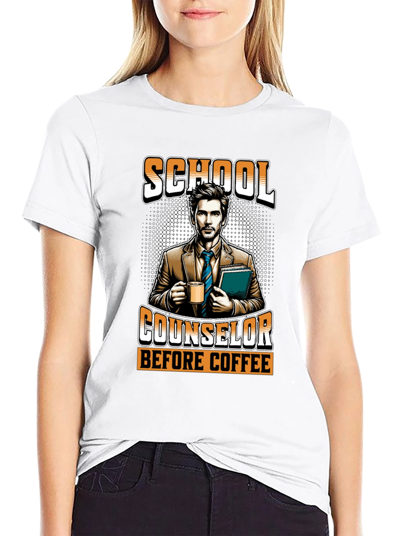 School Counselor Before Coffee Graphic Tee