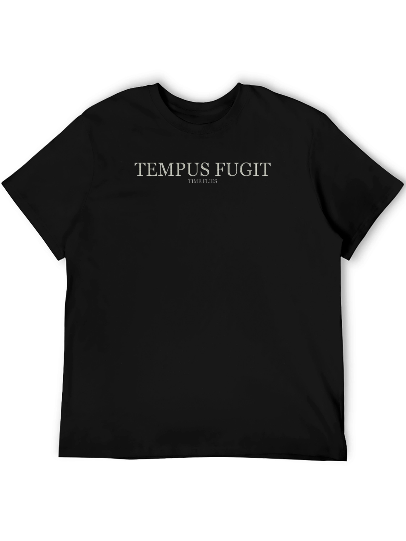 Tempus Fugit Black T-Shirt - Time Flies Graphic Tee