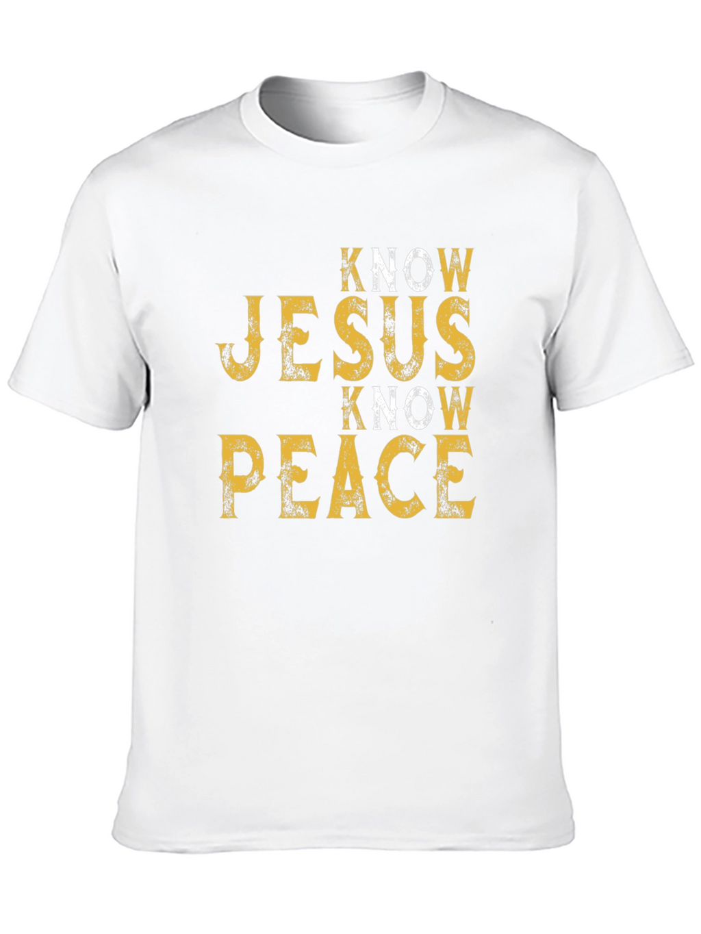 Know Jesus Know Peace Black Graphic T-Shirt