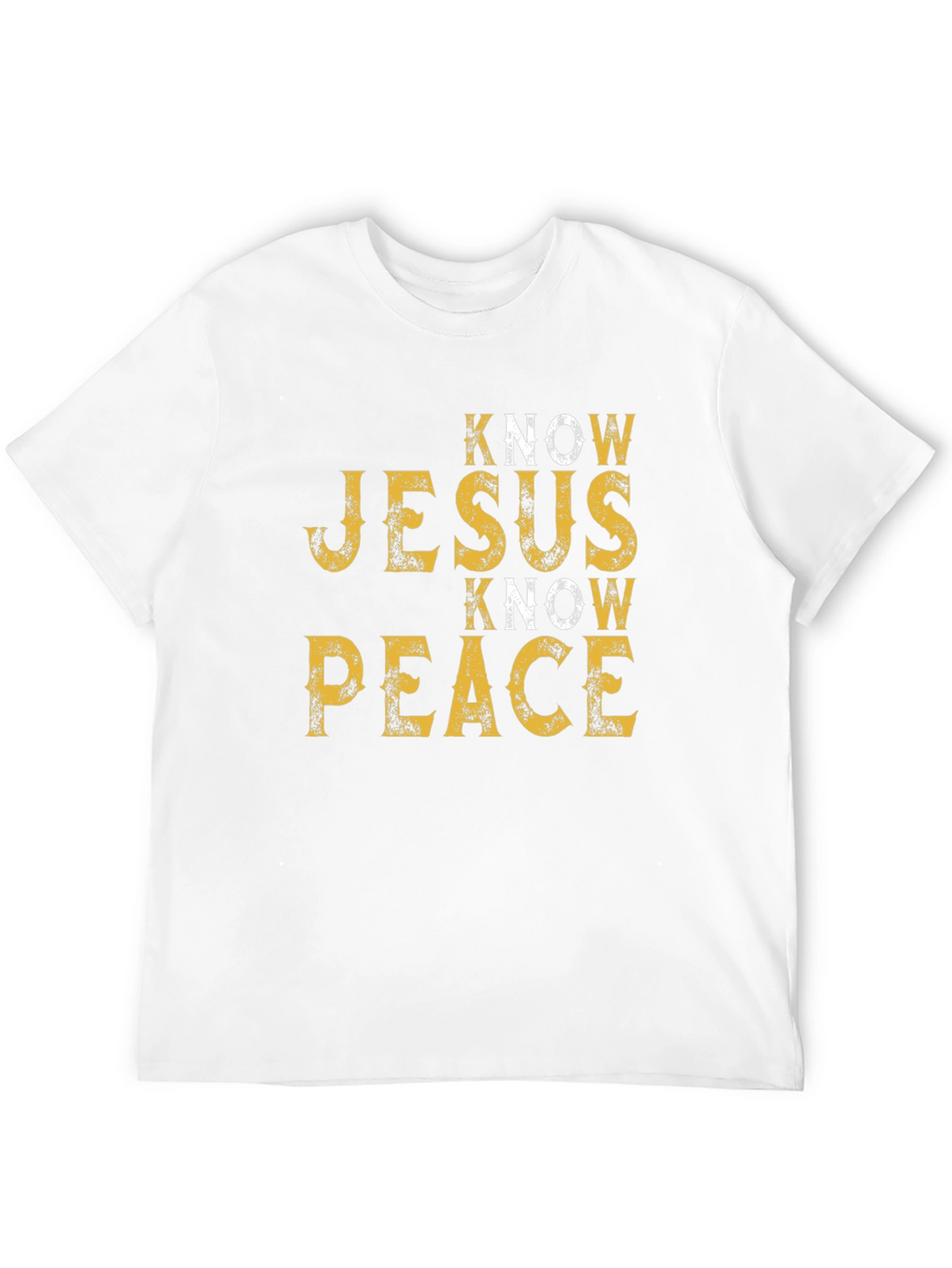 Know Jesus Know Peace Black Graphic T-Shirt