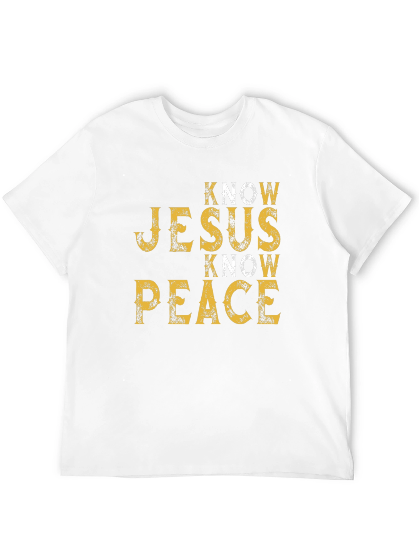 Know Jesus Know Peace Black Graphic T-Shirt