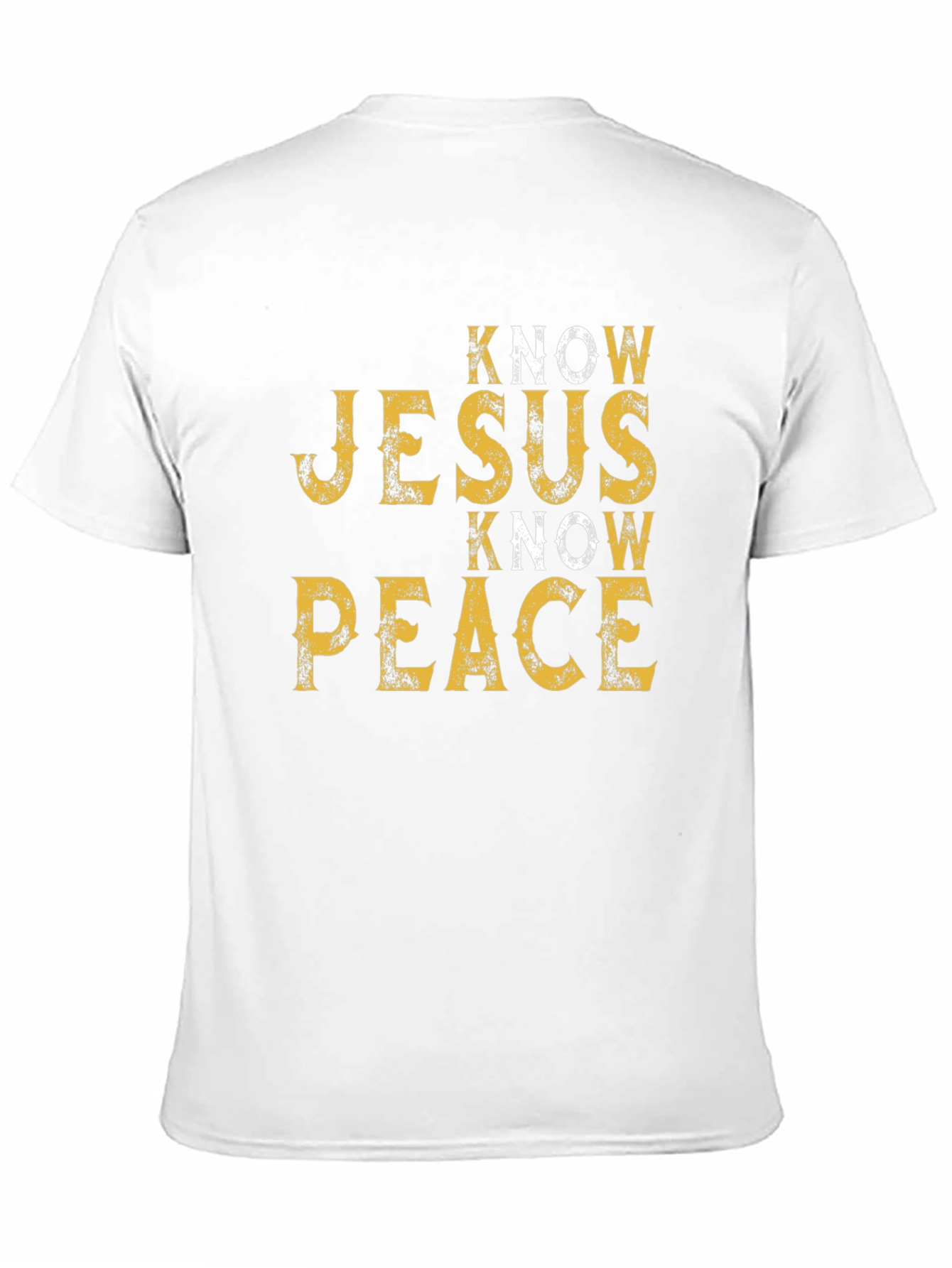 Know Jesus Know Peace Black Graphic T-Shirt