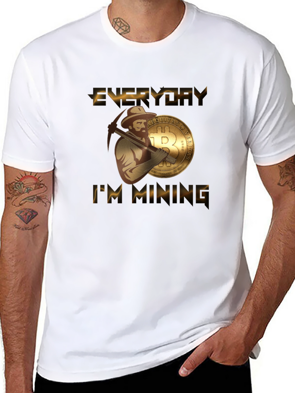 Everyday Im Mining Bitcoin T-Shirt