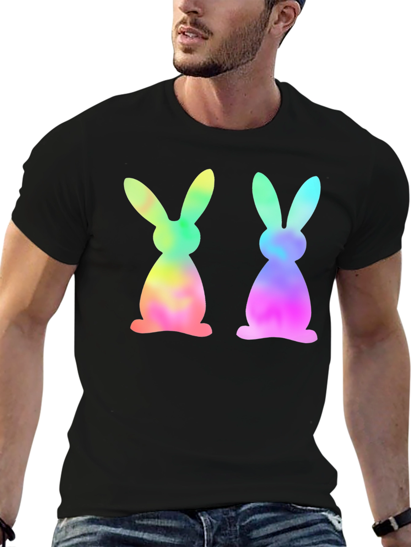 Tie Dye Easter Bunny Graphic Tee