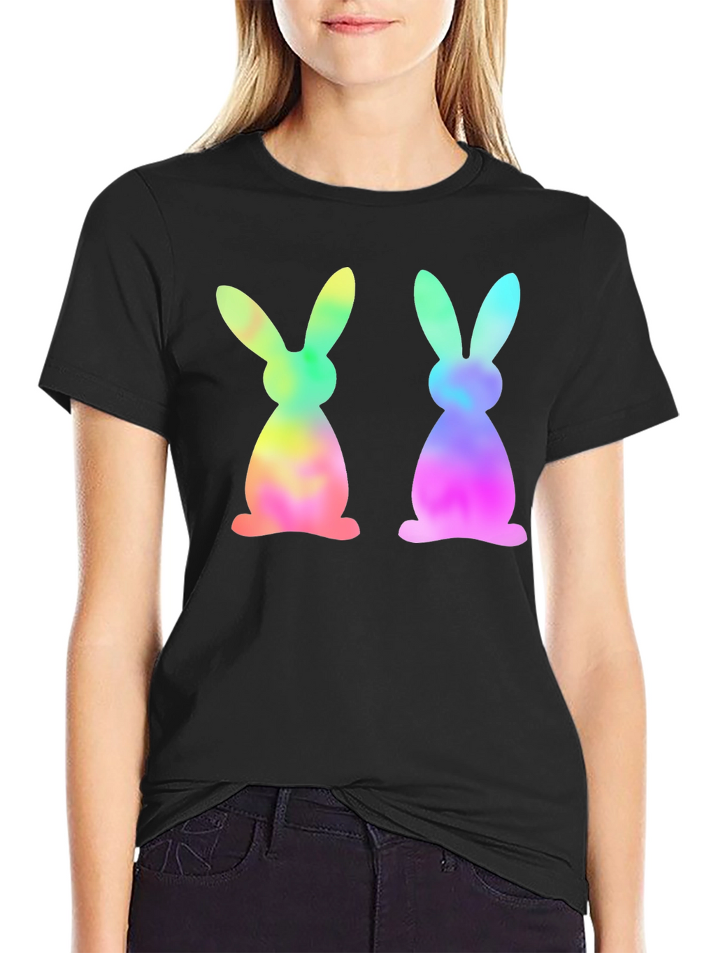 Tie Dye Easter Bunny Graphic Tee