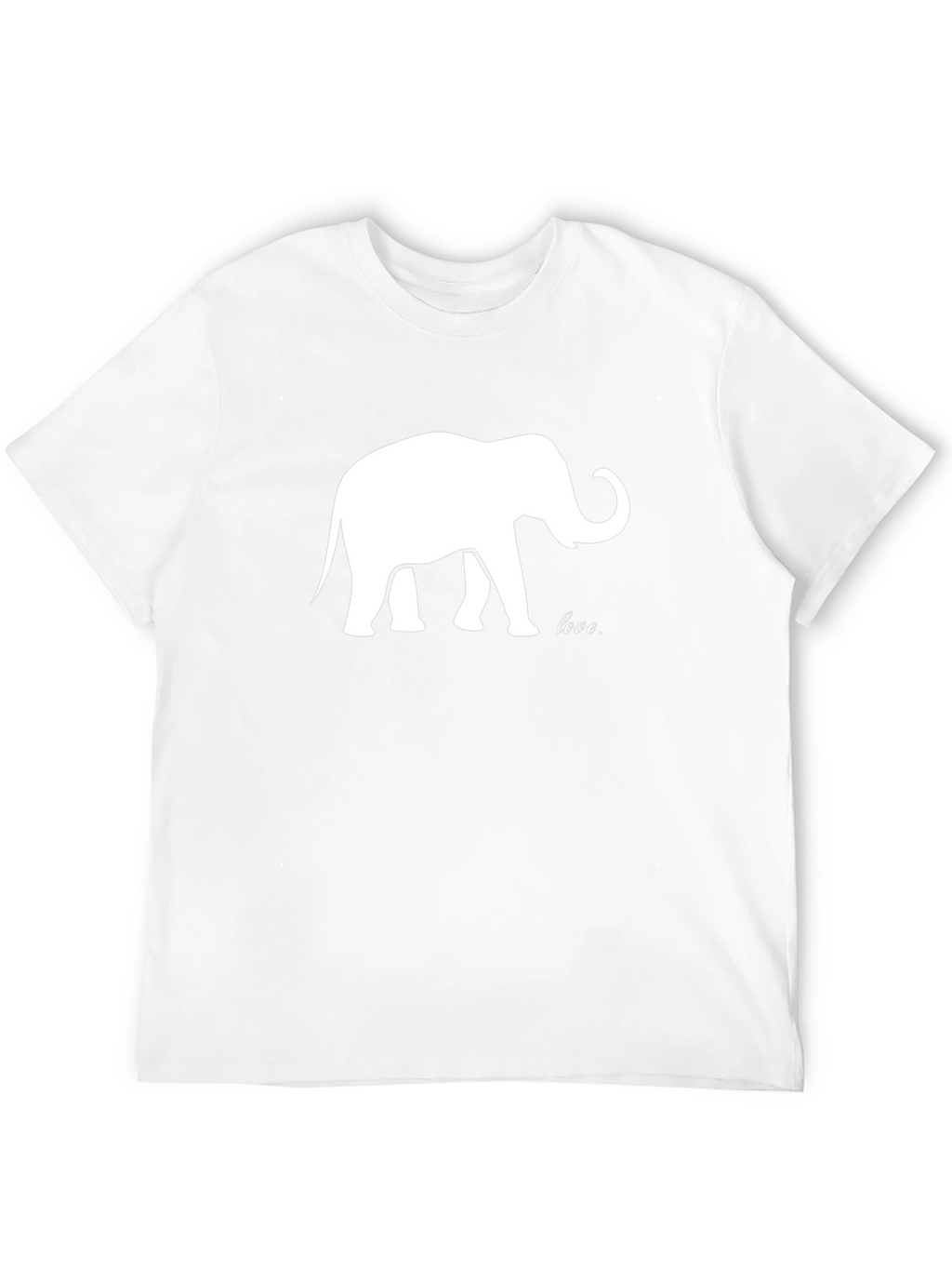 Elephant Love Graphic Tee - Black Cotton Casual Shirt