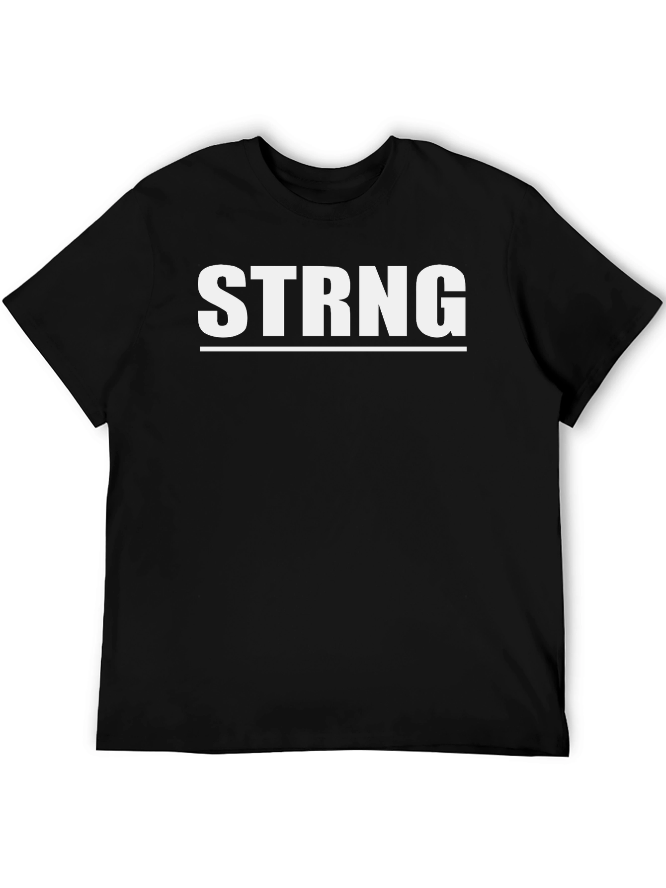 STRNG Graphic Tee - Black Cotton Blend T-Shirt